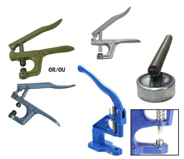 Selection of tools required to install 6 mm rivets